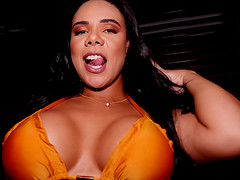 Huge tits curvy latina amateur Pamela Santos ass fucked after hot oral sex