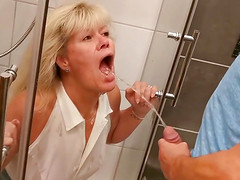 German mature Housewife fucks  guy and caught from husband
