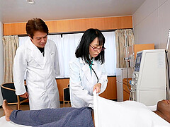 Mio Shido is an asian nurse who fucks with her glasses-wearing partner