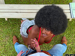 Ebony babe Lexi Luv gets her juicy ass pounded in a steamy pov session.