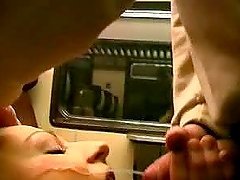 German amateur girl sucks a cock and gets fucked in swiss train