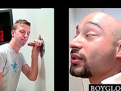 Cute guy picked up for sex gets gay BJ on gloryhole