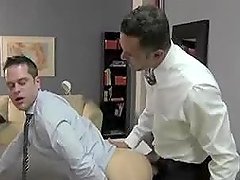 Boss and his employee have hot gay sex in the office