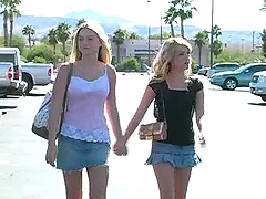Alison Angel and her blonde GF go shopping in hot reality video