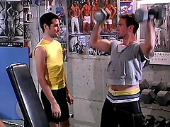 Three Hot Gay Guys Fucking in the Gym After a Workout