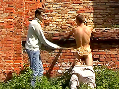Spectacular Gay Dude Gets Spanked Outdoors By A Kinky Guy