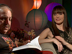 Ron Jeremy does an interview with a hot, horny babe