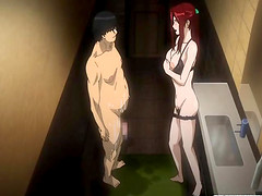 Bigboobs Japanese anime mom fucking bigcock in the restroom