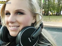 Hot Blonde Stops Bumping To Music For A Hot Public Fuck