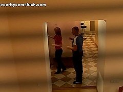 Corridor Action With A horny Couple In A Voyeur Clip