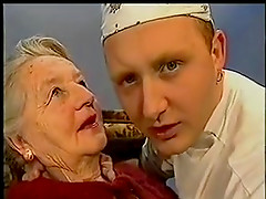 Granny french kissing