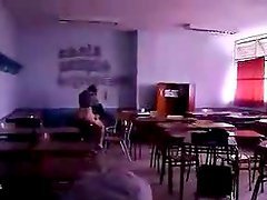 Sexy voyeur action of chick naked in a classroom!