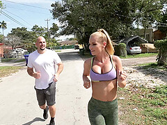 After workout Rachael Cavalli wants to jump on a friend's hard dick