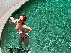Relaxing day by the pool turns to hard sex for Maitland Ward
