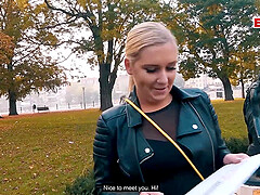German Student bitch at real public pick up EroCom Date POV