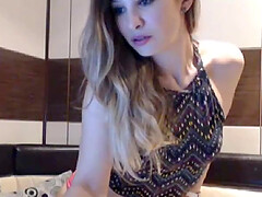 Busty college teen fingering herself for you on webcam