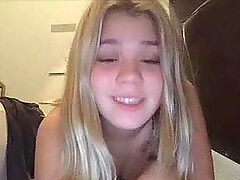Amazing blonde teen on webcam