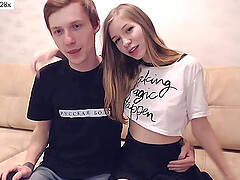 Cute Russian teen shows her boobs on webcam