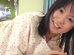 POV video of pretty Nana Nanaumi giving a sloppy blowjob. HD