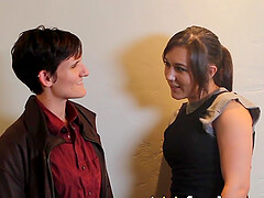 Lesbian brunettes scissoring each other in uncensored XXX porn!