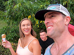 Johnny Nitro and Stacy Cruz in outdoor action