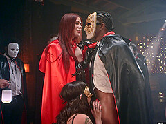 Isiah Maxwell and girls in an intense interracial scene