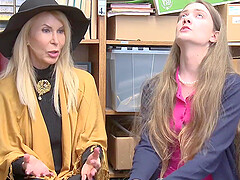 Mature babes Erica & Samantha seduce studly Mike in an electrifying office encounter