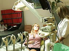 Smoking Hot Blondes Have A Threesome In A Dentist Office