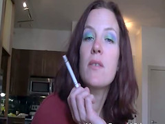 Smoking is sexy and so is the POV handjob she gives