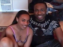 Hot black couple fucks on homemade video