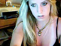 Beautiful blonde masturbates on cam