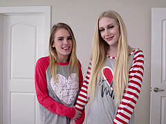Lucky guy gets his dick pleasured by Emma Starletto and Natalie Knight